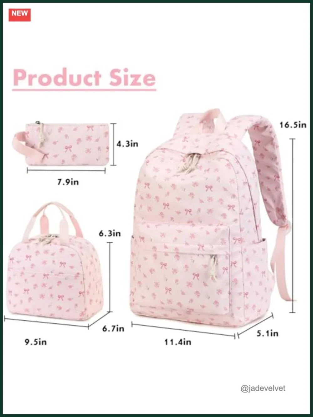 Kids Backpack Set with Lunch Box Pencil Case, 15
